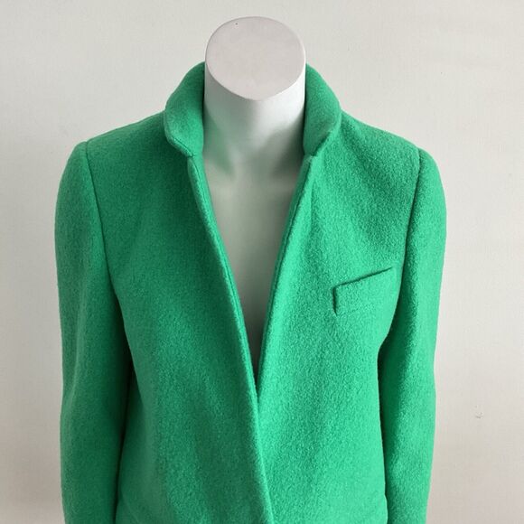 100% Italian Wool Double Faced Blazer J. CREW Green Leighton Jacket 2 - Picture 10 of 13